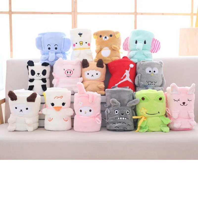 

Cartoon Dragon Cat Children's Blanket Baby Roll Blanket Cover Office Nap Blanket Coral Down Cute Animal Blanket