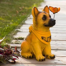 "Добро пожаловать карточка" креативный подарок балкон, Двор украшение сада скульптура животных Смола моделирование собака, кошка, кролик украшения