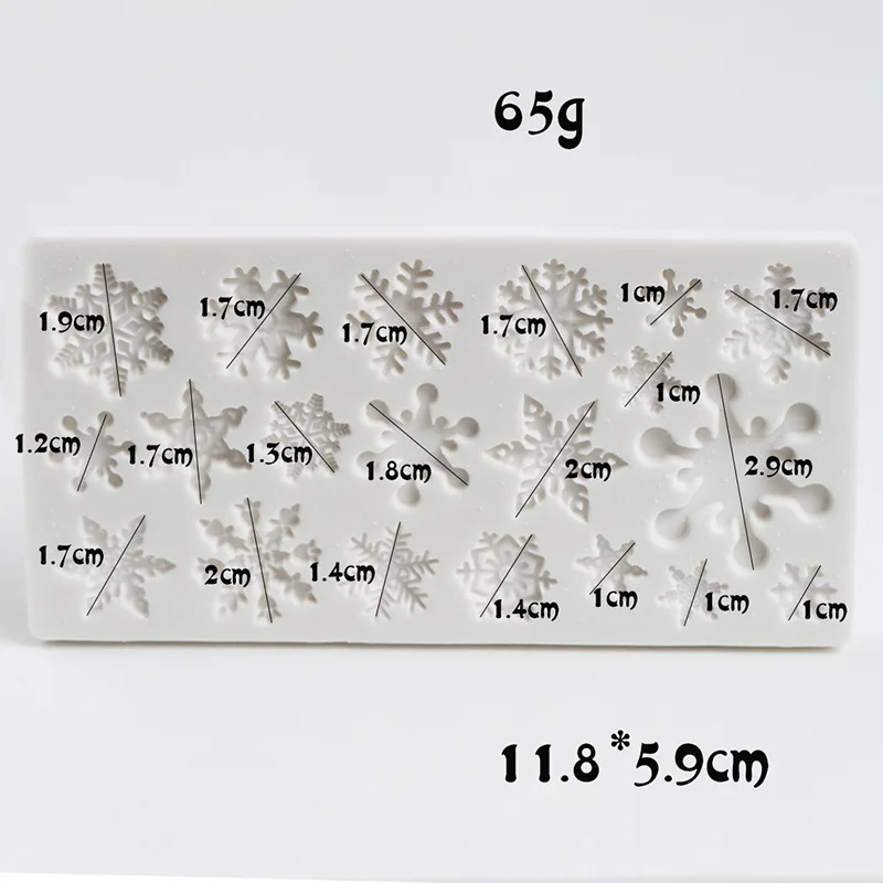 Форма снежинки, Рождественская форма для украшения торта, силиконовая форма для украшения кексов, форма для помадки, сахарная форма, форма для шоколадных конфет MJ002