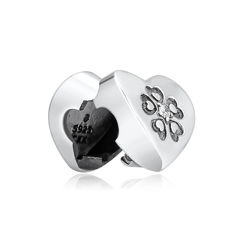 DIY Подходит для Pandora шармы браслеты сердце любовь бисер 100% стерлингового серебра 925-ювелирные изделия Бесплатная доставка