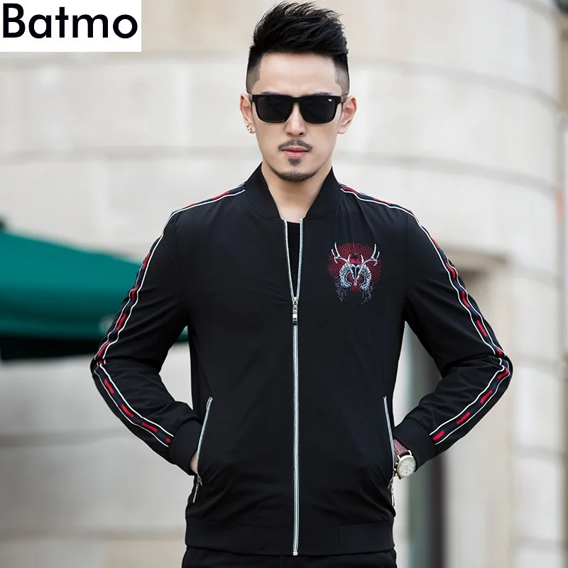 Batmo 2018 new arrival high quality black casual jackets men men's plus-size M-3XL D5166 | Мужская одежда