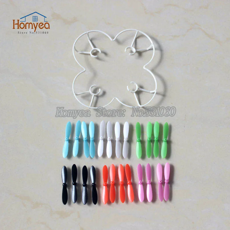 

drone part 24pcs Main propeller blades + 1pcs blades Protect Cover for FQ777 FQ777-124 Mini Quadcopter RC Helicopter Spare parts