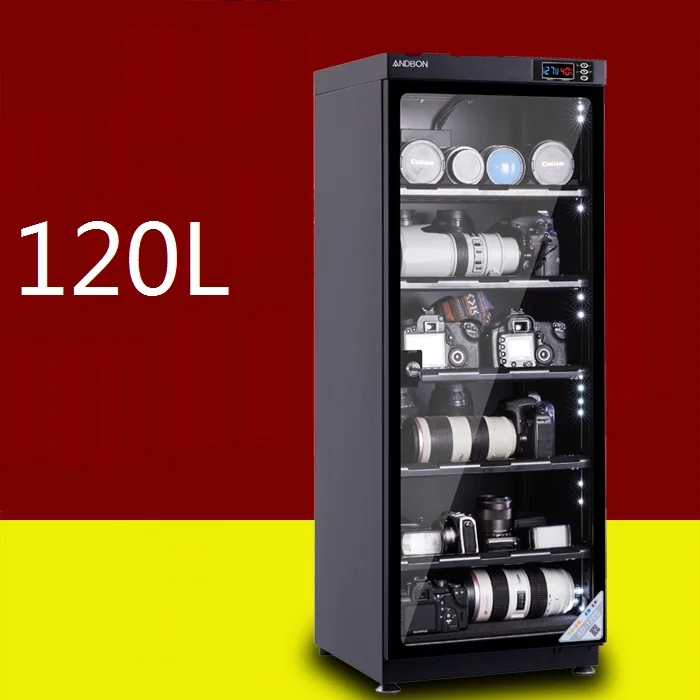 120l Led Digital Display Electronic Auto Dry Cabinet Moisture