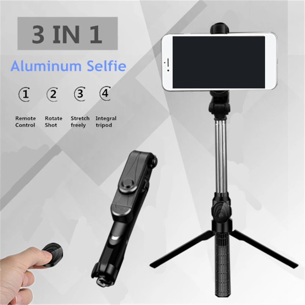 

3 in 1 Wireless Bluetooth Selfie Stick Mini Tripod Wireless Bluetooth Selfie Stick Universal Extendable Monopod Phone Stand