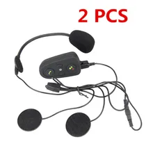 2PCS Motorcycle Bluetooth Helmet Headsets Intercom For 6 Riders Interphone Speaker Wireless Intercomunicador Interphone MP3 GPS