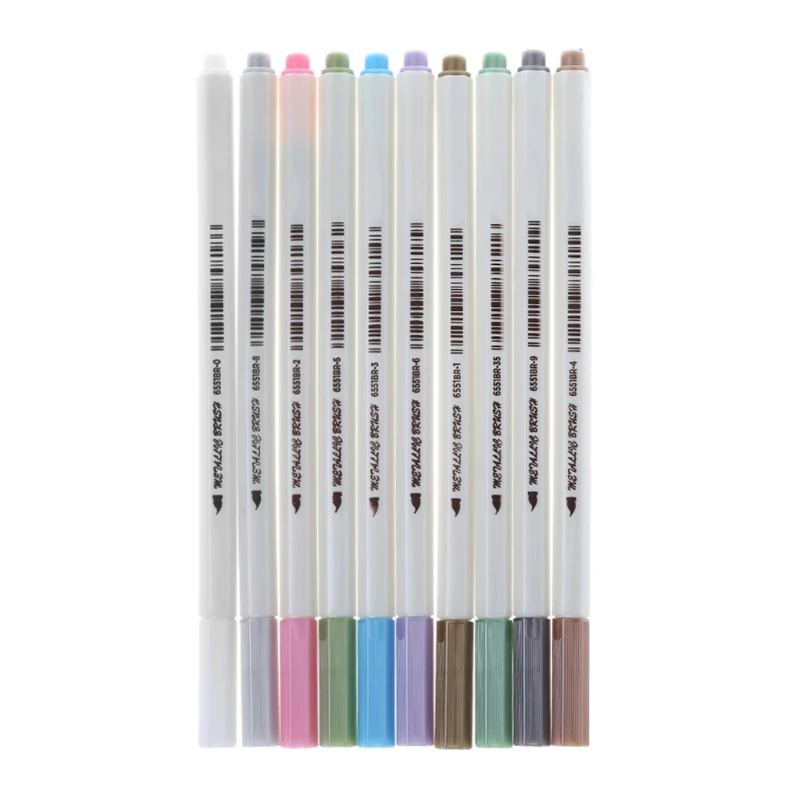 10 pcs lot sta metallic colored ink water chalk pen for scrapbook