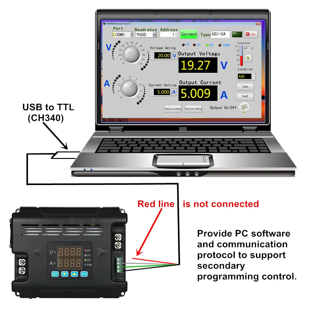 Switching Power Supply 10M Wireless DC Power Supply 60v LCD Large Output Mini Power Source With Rechargeable Lithium Battery
