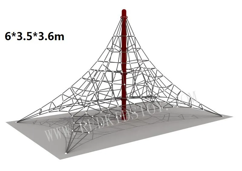 

Heavy Duty Children Outdoor Rope Climbing Playground 6x3.5x3.6m