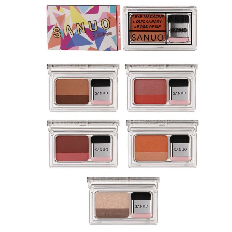 

Double Color Gradient Lazy Eye Shadow Makeup Palette Shimmer Waterproof Pigment Eye Color Cosmetics New