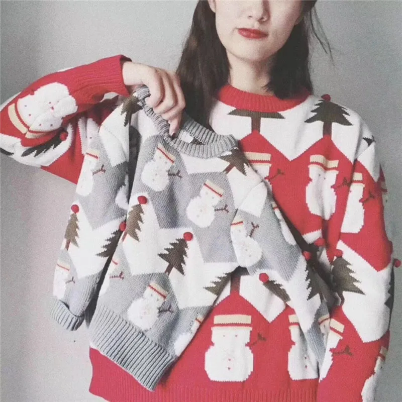 

Christmas Sweater Autumn Winter Knitted Mother And Daughter Son 2019 New Family Matching Xmas Snowman Outwear Tops