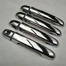 Para hyundai elantra iv 2007 2008 2009 2010 chrome maçaneta da porta capa acessórios do carro