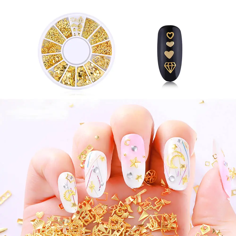 1 лист Nail Art Rhinestone украшения DIY 3D ногтей аксессуары Звезда Луна ажурные ногтей Декоративная заклепка ювелирные изделия