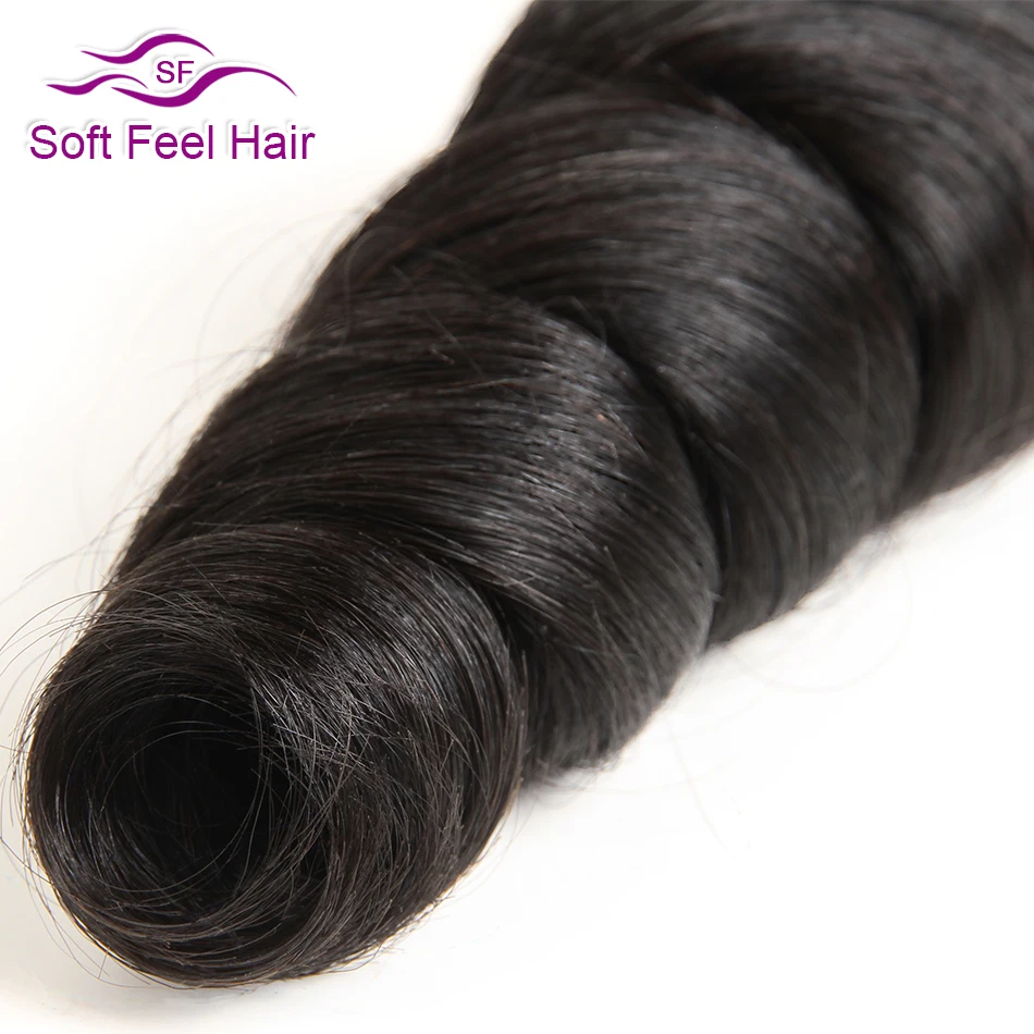 Soft Feel Hair Loose Wave 3/4 Bundles Deal Peruvian Hair Weave Bundles Human Hair Extensions Remy Hair Weave Natural Black Color Soft Feel Hair Loose Wave 3/4 Bundles Deal Peruvian Hair Weave Bundles Human Hair Extensions Remy Hair Weave Natural Black Color