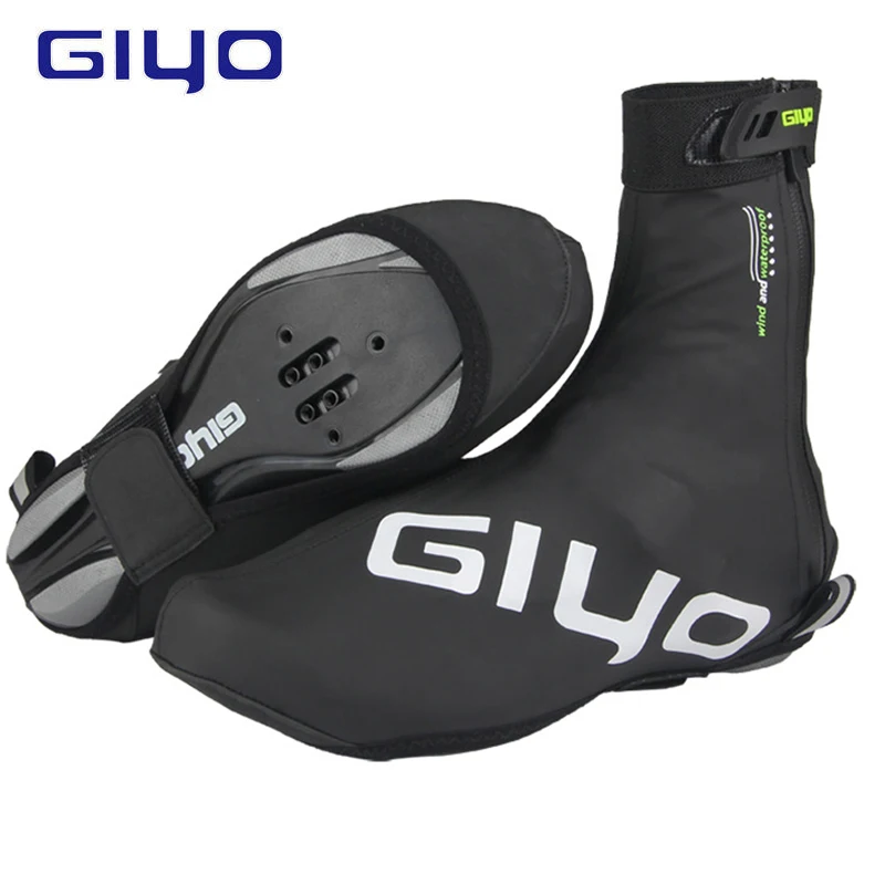 GIYO Mens Winter Cycling Shoe Covers Fleece Warm Waterproof Reflective
