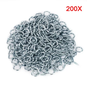 

200PCS New Sheep Eye Screw loop Threaded irons hooks Rings Hand Tighten The Screw-type Ring WWO66
