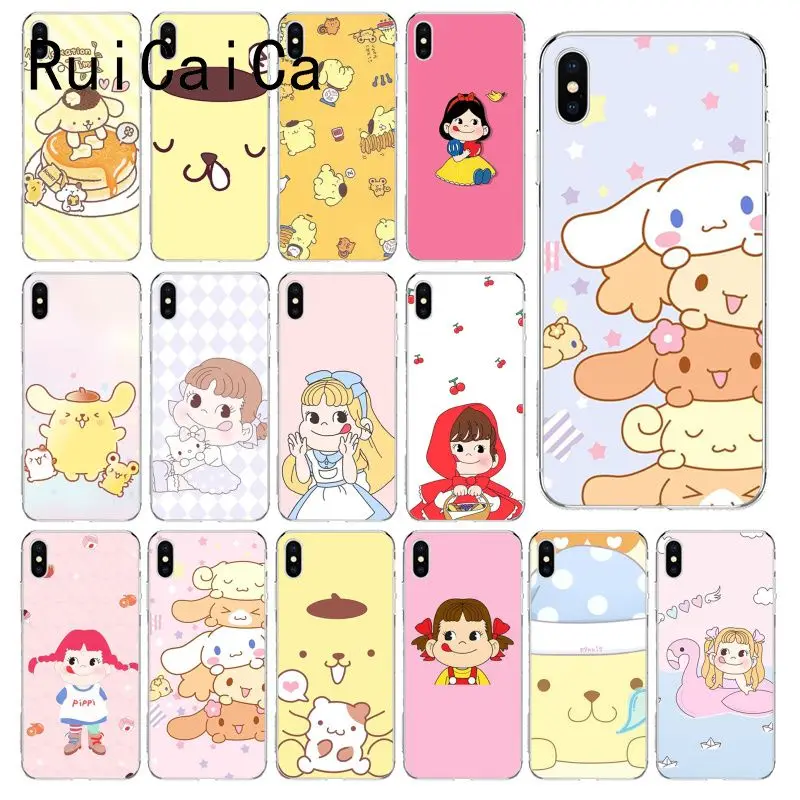 RuiCaiCa Sanrio pom purin милый мультфильм девушка шаблон мягкий чехол для телефона из ТПУ