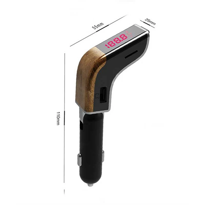VicTsing Car Bluetooth Mp3 Player FM Transmitter Red Screen Mp3 Music Player USB Car Charger 5V 3.1A 1A Bluetooth Mp3 Player Kit (13)