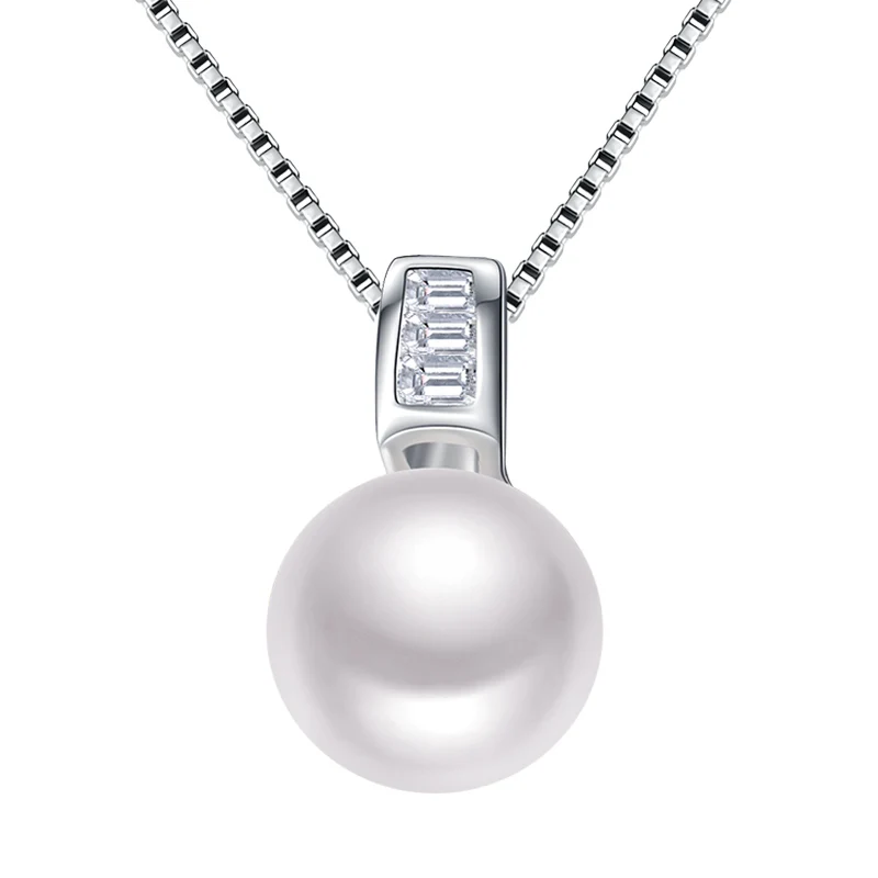 TZ4107P Natural  freshwater pearls silver pendant necklace charm