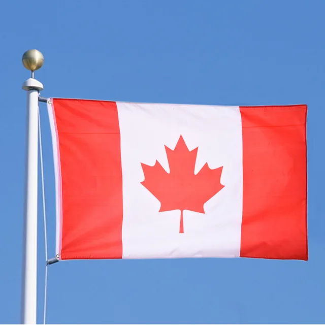 1 stks canadese vlag 90*150 cm/3*5 ft grote opknoping canada