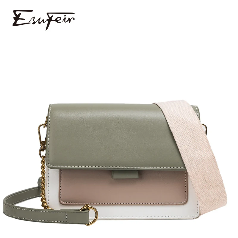 جديد وصول جلد طبيعي المرأة Crossbody حقيبة الشهيرة العلامة التجارية 2019 الجلود حقيبة كتف صغيرة رفرف النساء أكياس حقيبة ساعي