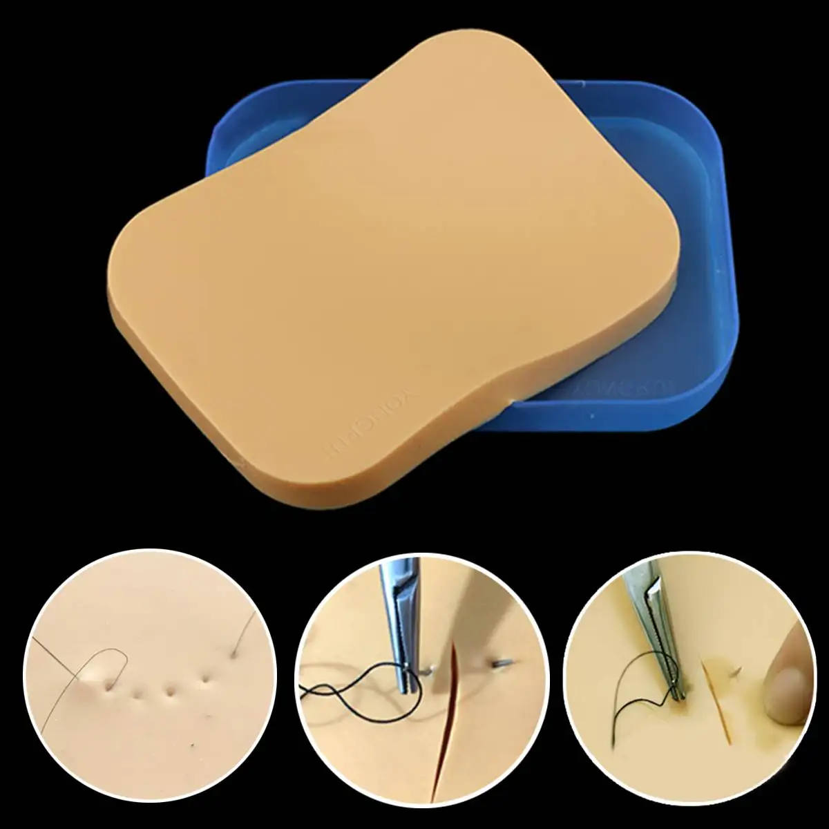 

15*11*1.1cm Medical Surgical Incision Silicone Suture Training Pad Practice Surgical Skin Model for Simulation Training