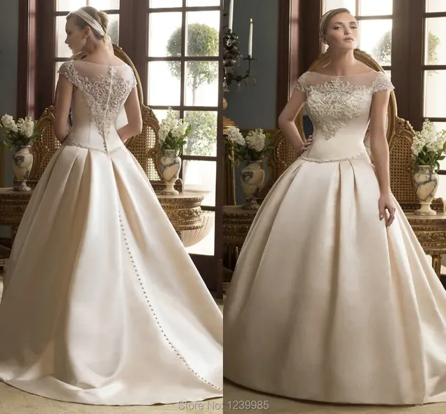 Casablanca Wedding Dress 2016 Scoop Cap Sleeves Beading Lique Casablanca Wedding Dress 2016 Scoop Cap Sleeves Beading Lique Ball Gown Court Train Gowns Bridal