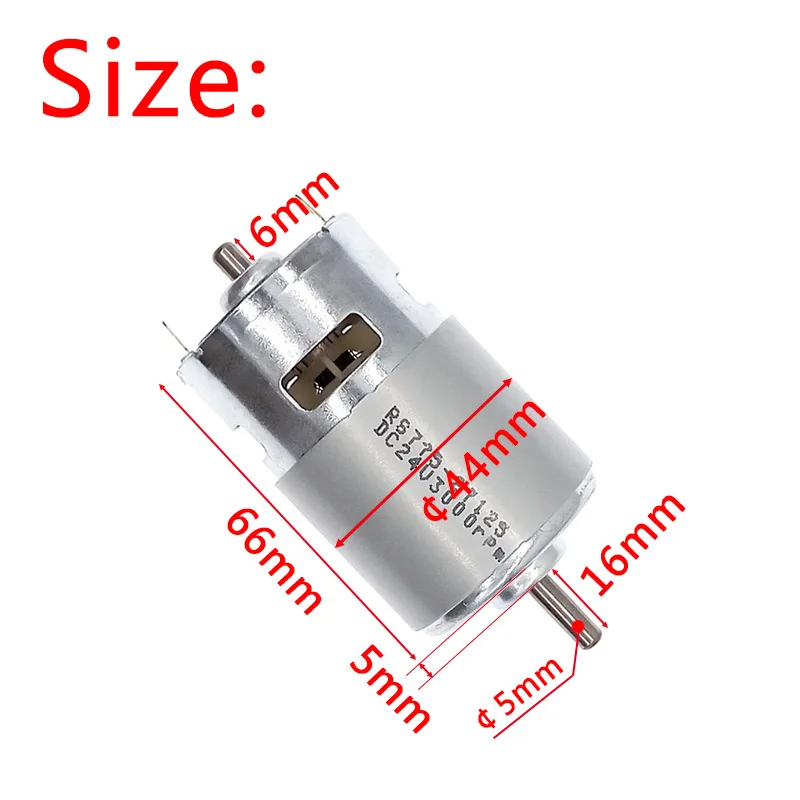 DIY Driver Parts 775 DC 24V Double Ball Bearing V Speed WYanHua-dc Motor DC12V Motor RPM : 3000 RPM Voltage : 12V 1000rpm 8500rpm 6000rpm 4500rpm 3000rpm Large Torque Low Noise 