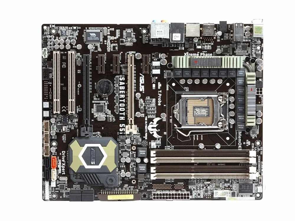 Для ASUS SaberTooth 55i оригинальная материнская плата DDR3 LGA 1156 для процессора I5 I7 USB2.0 16 Гб