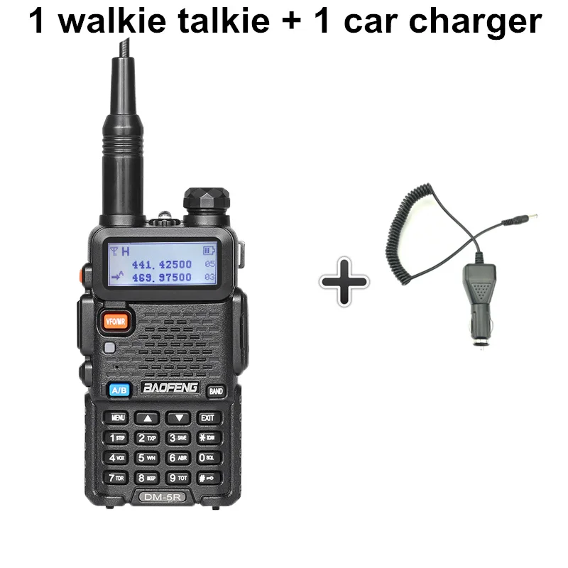 Baofeng DM-5R Tier1 Tier2 повторитель цифровой рации DMR двухдиапазонный DM 5R Dual Time slot двухстороннее радио DM5R радио Comunicador - Цвет: Add a car charger