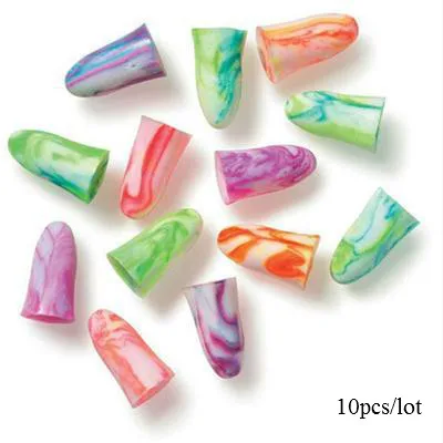 

10PCS/Lot Health Travel Soft Foam Ear Plugs Noise Reduction For Travel Sleeping Sleep Noise Prevention Earplugs Colorful
