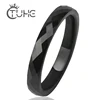 3 MM lumière noir blanc en céramique anneaux pour femmes hommes lisse coupe Surface en céramique bijoux bague masculine mode bague de mariage en gros ► Photo 1/6