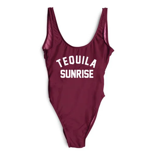 Женский цельный купальник TEQUILA SUNRISE сексуальный купальный костюм с низкой