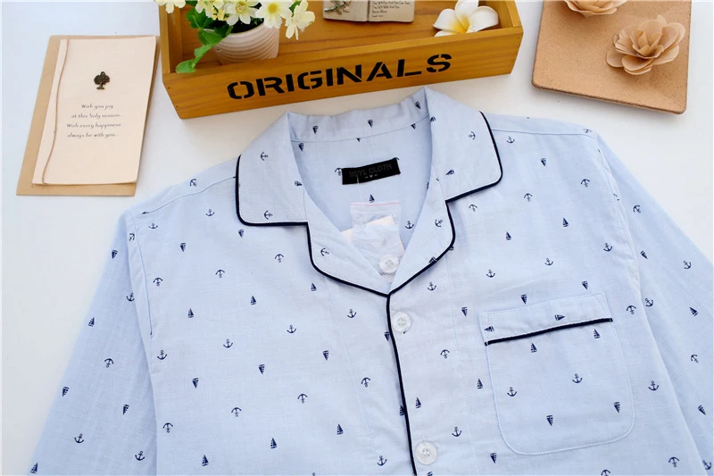 blue cotton pijamas short sleeve (1)