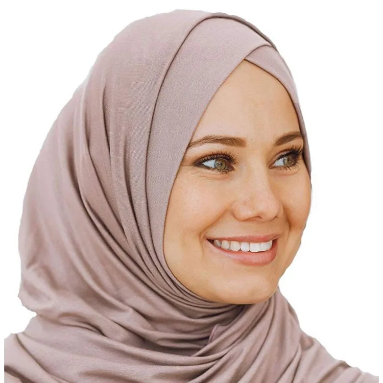 Women's Elegant Modest Muslim Islamic Scarf Ramadan Soft Lightweight Jersey instant Hijab Long Headscarf Easy Ready to wear