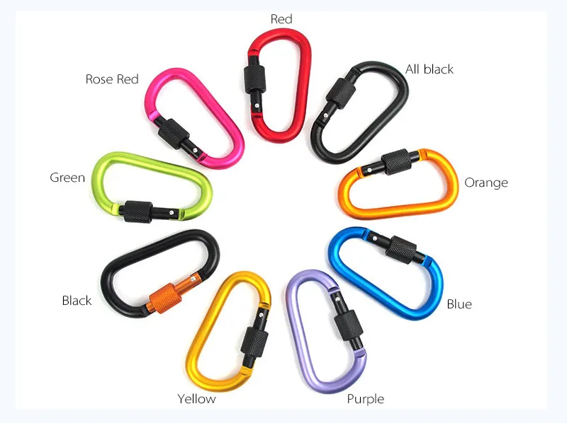 2pcs 8mm Aluminum Alloy Carabiner  (44)