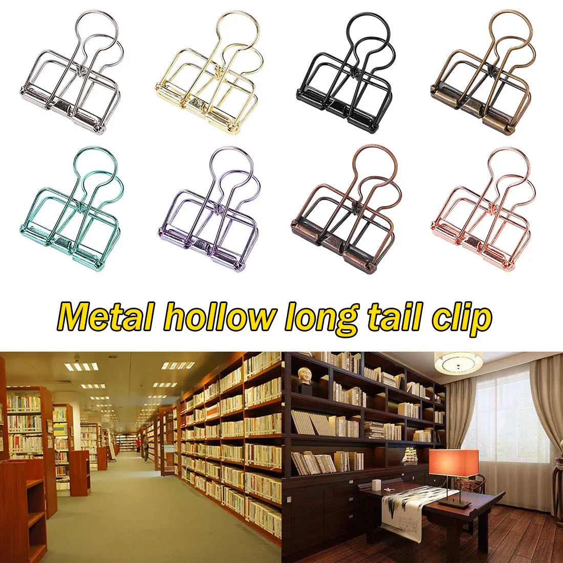

Cute Kawaii Colorful Metal Paper Clips Binder Clip For Photo Message Ticket File Office School Supplies Clips Korean Stationery