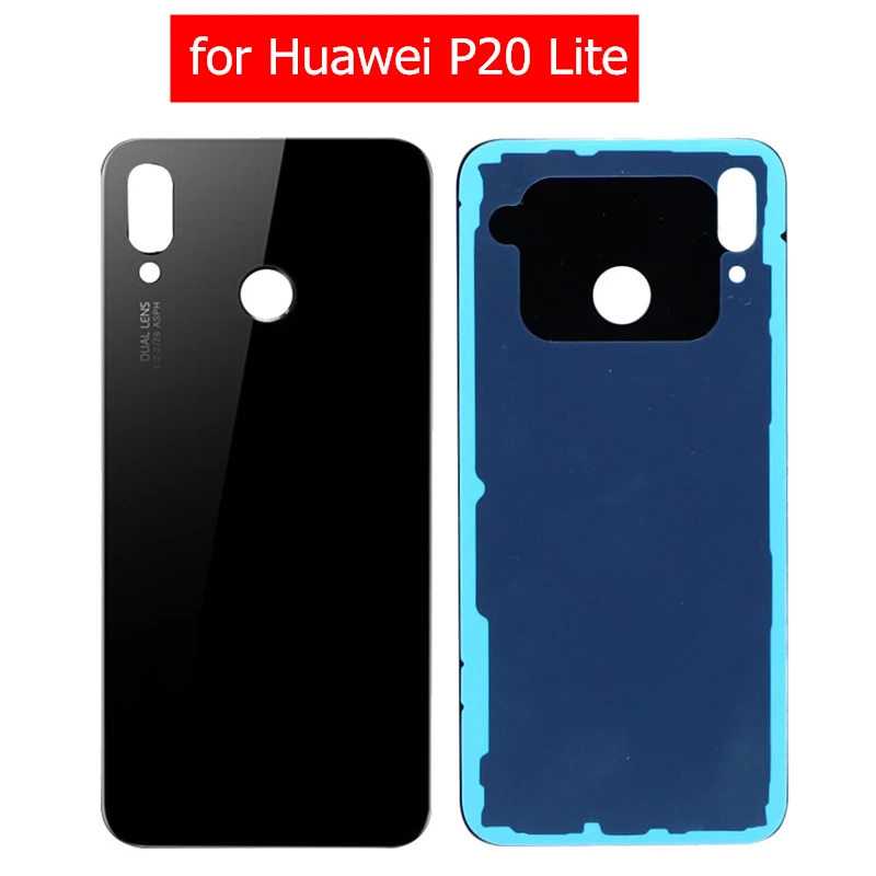 Для huawei P20 Lite стеклянная задняя крышка батарейного отсека сзади Корпус дверные замки для huawei P20Lite задняя крышка батарейного отсека Ремонт запасных Запчасти+ 3 М клей