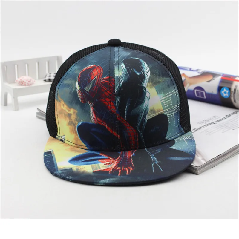 Человек-паук Дети Мальчики Кепки s сетка дышащий Бейсбол Snapback Кепки Лето Outerdoor Sunhat Повседневное шляпа в стиле хип-хоп Шапки