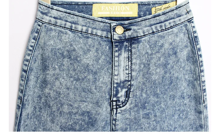 2016 Новинка модные джинсы Для женщин карандаш Брюки для девочек Высокая Талия Джинсы для женщин Sexy Тонкий эластичный Узкие брюки Мотобрюки