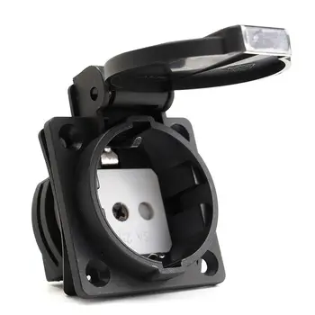 

Germany Waterproof Industrial Socket AC Power Socket German Industrial Plug Electrical Socket with Waterproof Cover