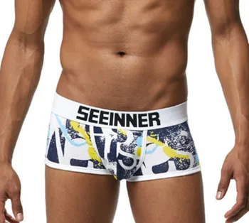 

3PCS Printed Sexy Pouch Underwear Men Boxer Shorts Cotton Low Waist Bulge Lifting Mens Underpants Cuecas Short Good Quality