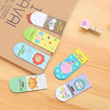 2 шт./компл. мультфильм животных магнитные закладки лень льва, слона, кролика крокодил лиса кошка коала узор закладки