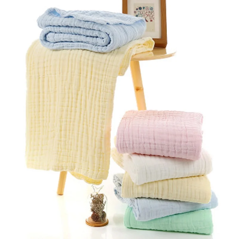 

Baby Swaddles Muselin Baby Blankets Newborn Cotton Mantas De Bebes 6 Layers Solid Play Mat for Newborn Photography Accessories