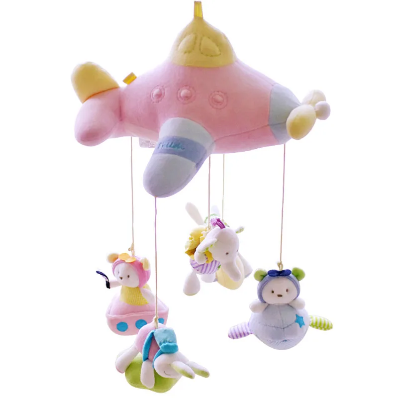 SHILOH Rotating Musical Mobile with Plush Toys and 60 Songs Musical Box and Holder armmusical