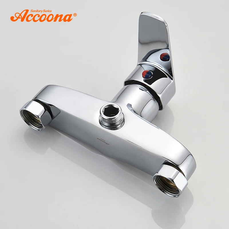 Accoona смеситель для ванны смешанный водяной кран горячей и холодной скандинавской хром тройной кран для ванны смесители для ванной и душа A8065
