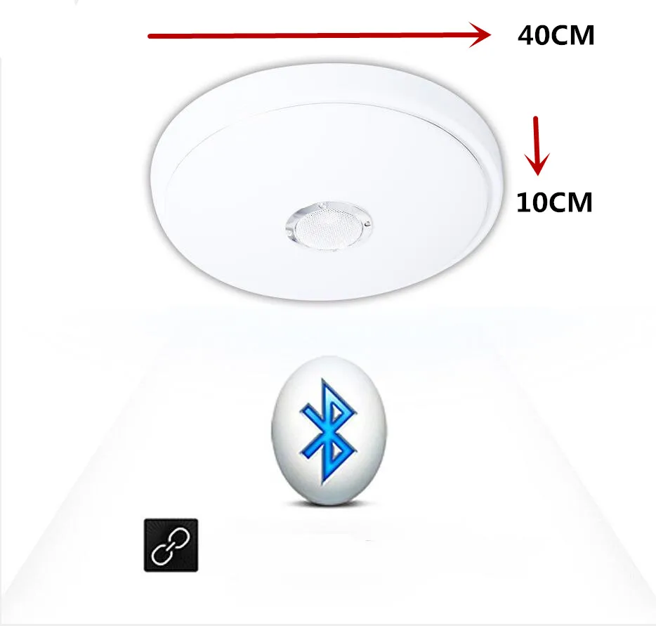 Новые Bluetooth Музыкальные лампы светодиодный Люстра со светодиодной лампой высокой мощности 24 Вт холодные белые световые люстры светодиодный Блеск освещение кулон