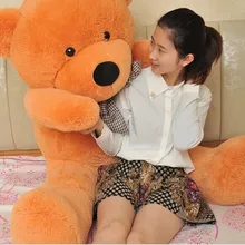 Чучело 120 см мишки плюшевая игрушка мягкая Медведь кукла светло-коричневого цвета подарок w2923