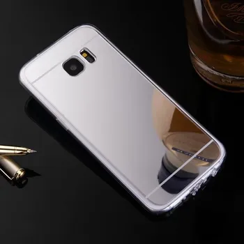 

50pcs Bling Mirror Acrylic Back Soft TPU Frame Cover For Samsung Galaxy S20 Ultra S10 E S9 S8 Plus Note 10 9 8 M10 M20 M30 Case