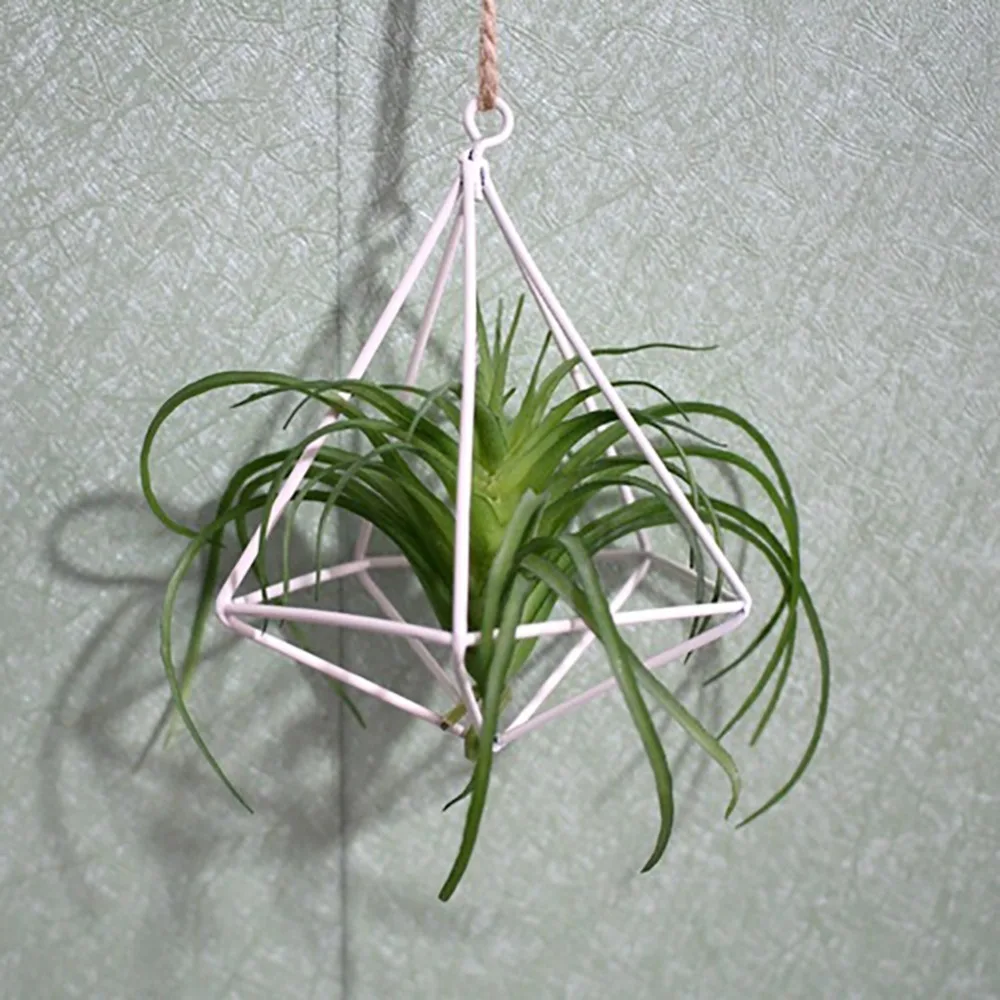 Металлический геометрический Железный деревенский цветочный горшок стойка для растений для дома сад отдельно стоящий подвесной Наклонный стойка для растений