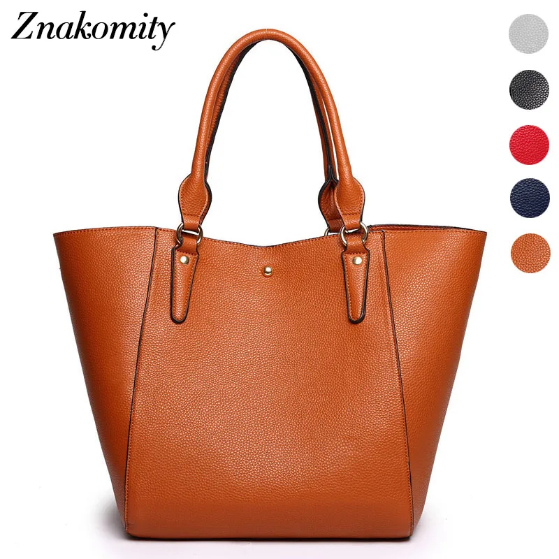

Znakomity Large capacity shoulder bag female Leather women's handbag ladies Casual tote hand bags Solid big cross messenger bags